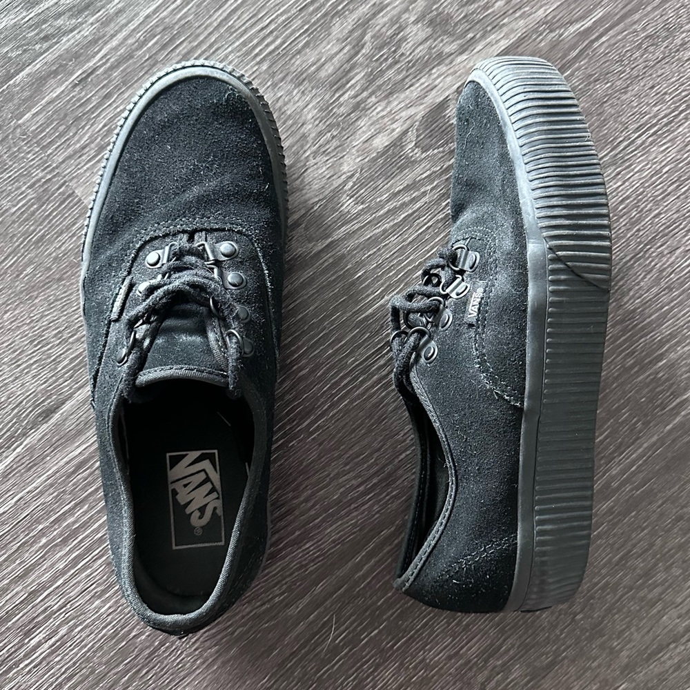 Vans Authentic Platform Black Mono Shoes - Picture 2 of 5
